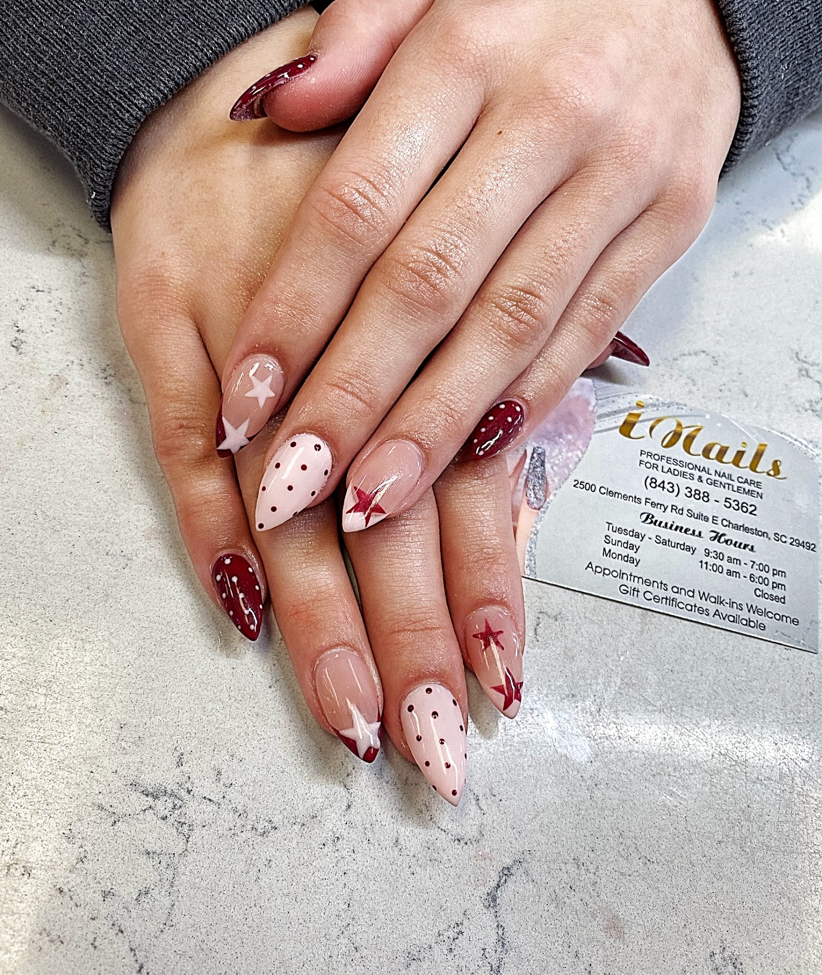INAILS nail work in Charleston, South Carolina